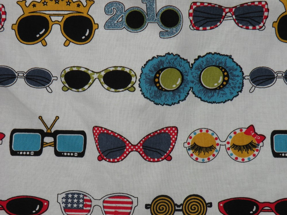 日本製メガネ柄コットンギャザースカート 4枚目の画像