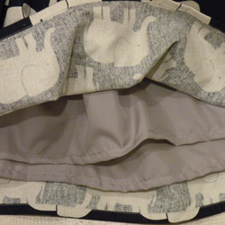 日本製ゾウ柄ギャザースカート 2枚目の画像