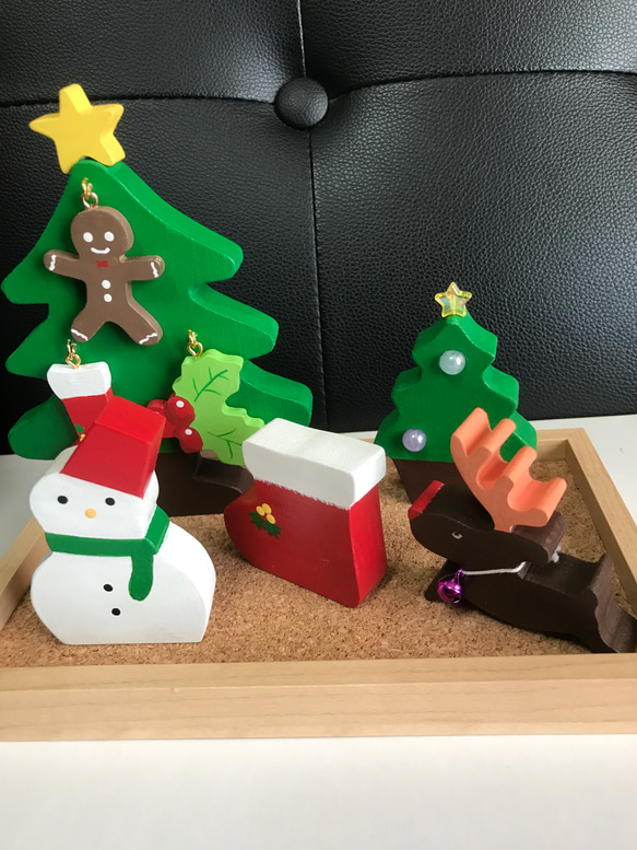 木製 クリスマスのオブジェ 1枚目の画像