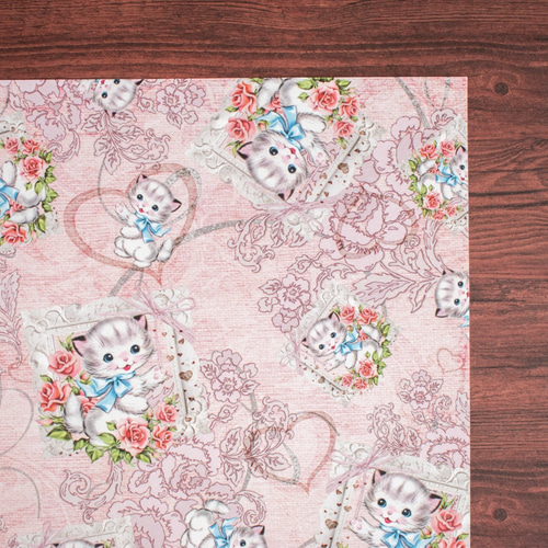 送料無料】10枚入 レトロアニマル デザインペーパー 1 包装紙