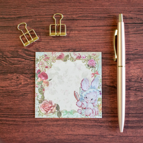 送料無料】レトロアニマル メモ 31 / 30枚入 メモ帳 Vintage girly