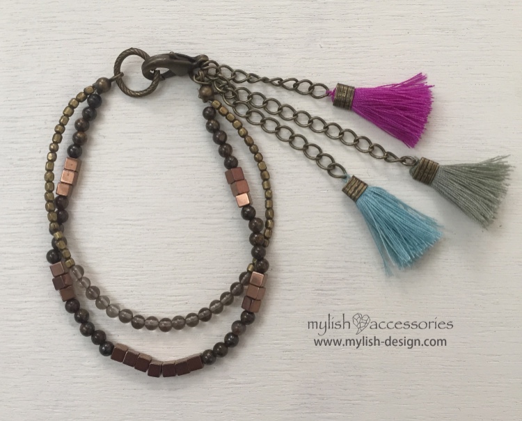 スモーキーブラウン〜秋のブレスレット#519