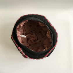 カラフル毛糸がかわいい❤︎黒のウールベレー帽 8枚目の画像