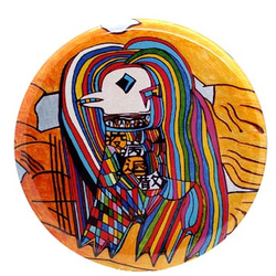 アマビエ缶バッチ（マグネット） 1枚目の画像