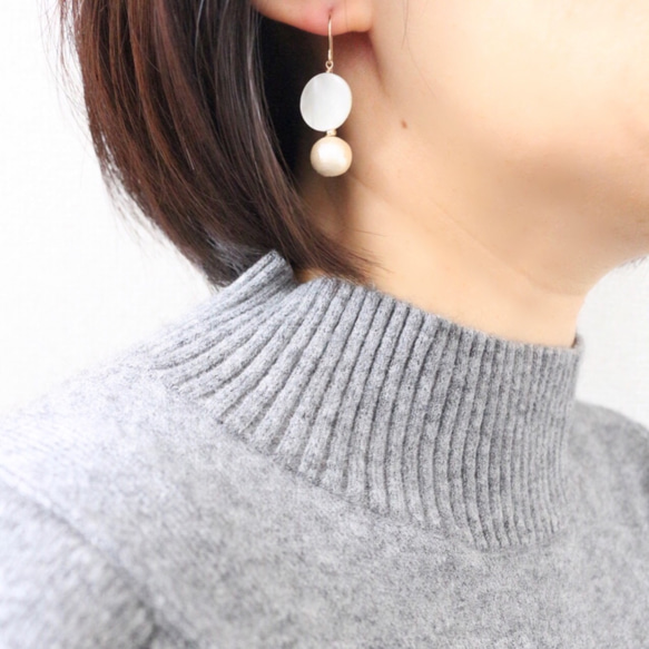 Cotton Pearl ＋ShellのPierce- B 2枚目の画像