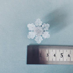 【特集掲載】雪、ついてるよ no.02　雪の結晶　ピンブローチ　扇状　《2月末まで》 4枚目の画像