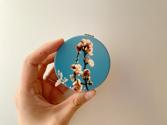 持ち歩ける季節の花　ハンカチ&ミラーセット　(Creema&春限定) 3枚目の画像
