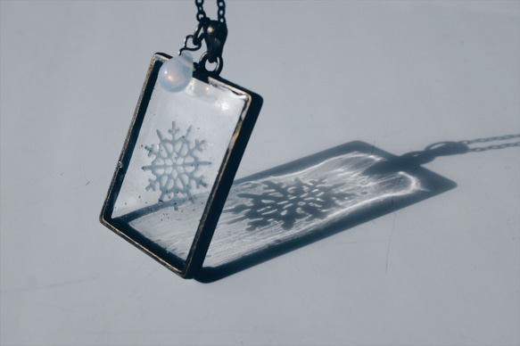 とけない雪の結晶標本 ネックレス　【冬季限定】 3枚目の画像
