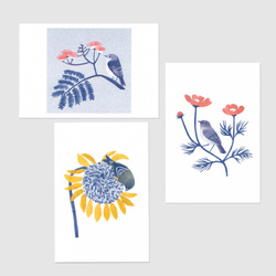 花と鳥のポストカード B（６枚セット） 6枚目の画像