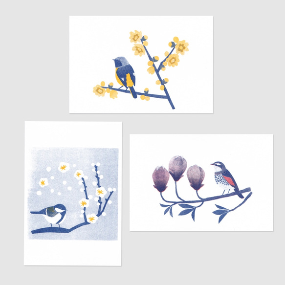 花と鳥のポストカード  A（６枚セット） 5枚目の画像