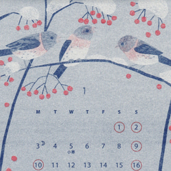 SALE【40%OFF!】  2022年 きせつの鳥たちカレンダー 6枚目の画像