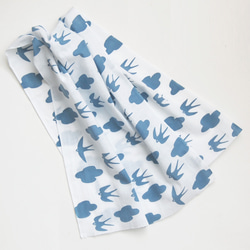 Tenugui（染色手巾）“燕子”藍 第3張的照片