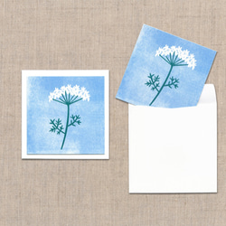 雙折迷你卡「白花」（3 張裝，附信封） ◯留言卡 ◯迷你卡 第1張的照片