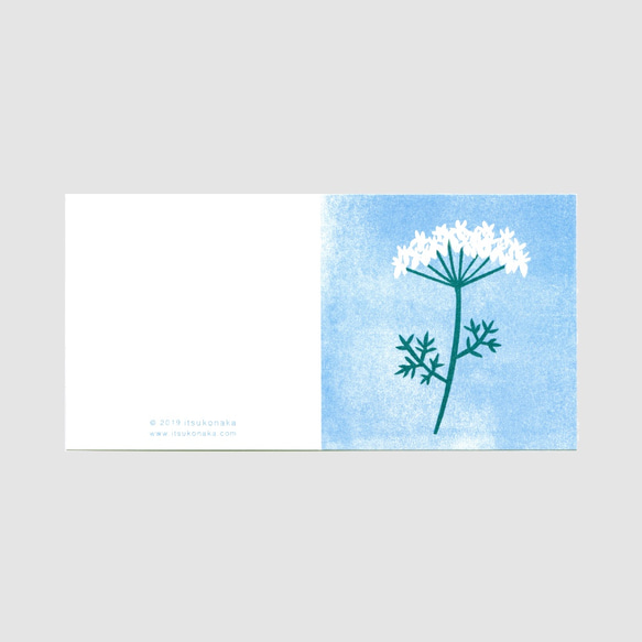 雙折迷你卡「白花」（3 張裝，附信封） ◯留言卡 ◯迷你卡 第5張的照片