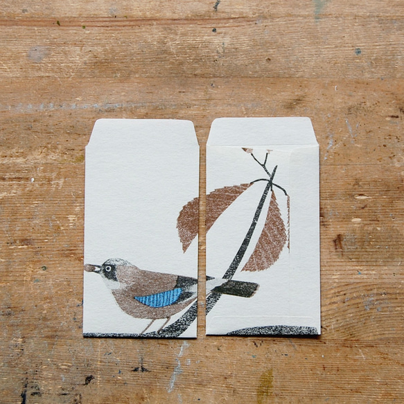 木の実と野鳥のポチ袋（13種類セット） 3枚目の画像