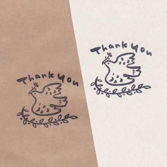 はんこ「Thank you」bird 3枚目の画像