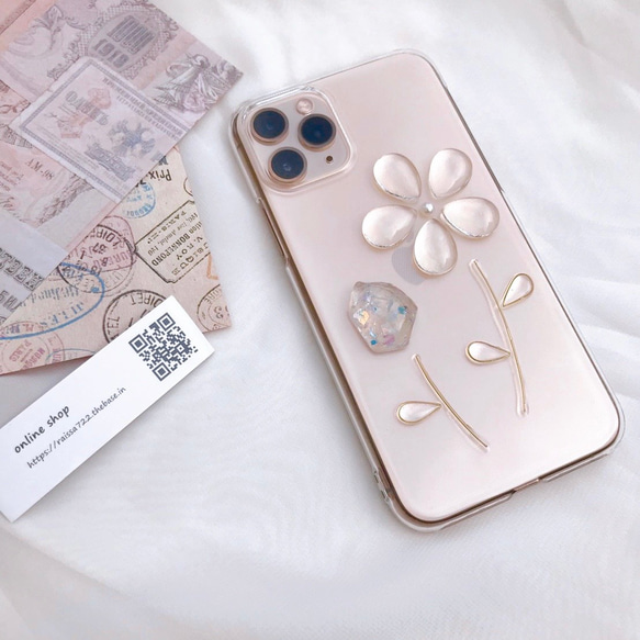 クリアケース お花ケース フラワーケース iPhone全機種対応