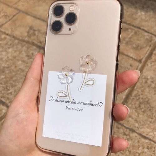 クリアハイビスカス お花 フラワー クリア iPhoneケース