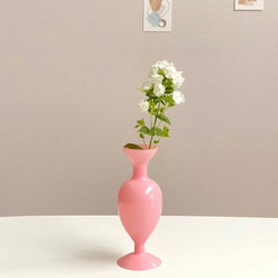 ピンク ヴィンテージライク 花瓶 フラワーベース 一輪挿し