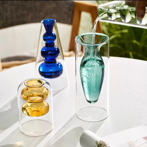 【ガラス】★色が変わる クリスタル ガラス フラワーベース★花瓶 花器 Amazon.co.jp: 透明 光 角度 色が変わる オーロラ ホログラム