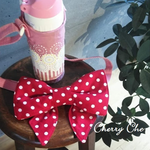 水筒カバー 肩紐カバー ファミリア風 チェック 赤 紺 水筒カバー肩紐