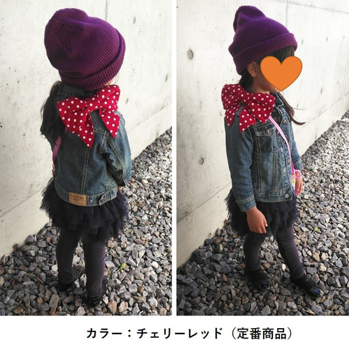 【専用ページ】オーダー　水筒肩紐カバー　リボン柄　女の子　ハンドメイド リボンの水筒肩ひもカバー☆（カラー：チェリーレッド） その他入園