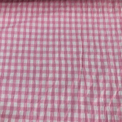 ＜新色＞おしゃれなピンクのシャーリングギンガム 2枚目の画像