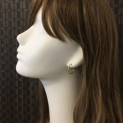 送料無料 -20ｍｍ 14kgf Hoop Earrings - 14k ゴールドフィルド フープピアス 2枚目の画像