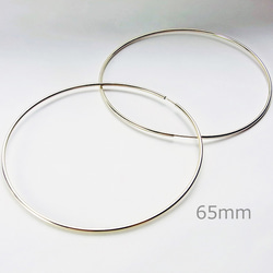 送料無料 - 65ｍｍ 14kgf Hoop Earrings - 14k ゴールドフィルド フープピアス 2枚目の画像