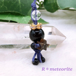 ペンダントトップ【ギベオン隕石】トロイライト入り☆＜ステンレス製