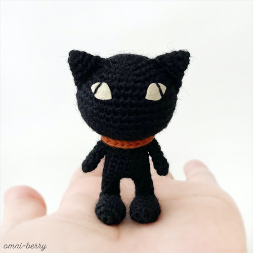 黒猫のあみぐるみ ◎ クロネンコ S (zoonica) あみぐるみ オムニベリー
