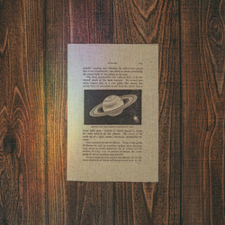 ［天文学の古書のファブリックポスター］【全３種】土星・三日月・彗星・星空・リネン・麻 1枚目の画像