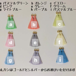 長さが選べるパステルカラータッセル　1.5〜6.5㎝　10本 2枚目の画像