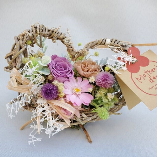 激安超特価 最大80%オフ  お花が選べる♡ハートバスケット♡アレンジメント 母の日 お祝い フラワー・リース