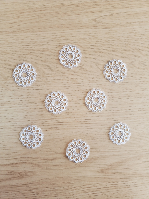 レース編み モチーフ タティングレース 8枚セット その他素材 aloma80