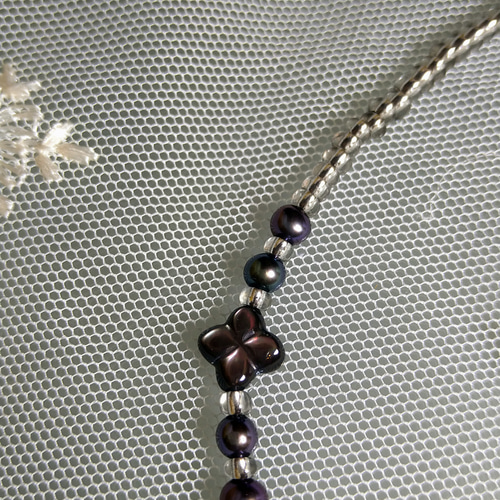 ♪319❤️ 蝶々　淡水パール　マスクチェーン　メガネチェーン　マスク nina's（ファッション） マスクチェーン マスクストラップ メガネ