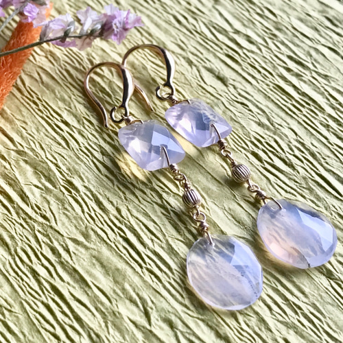 14kgf スコロライト デザイン ピアス ピアス（フック・チェーン  