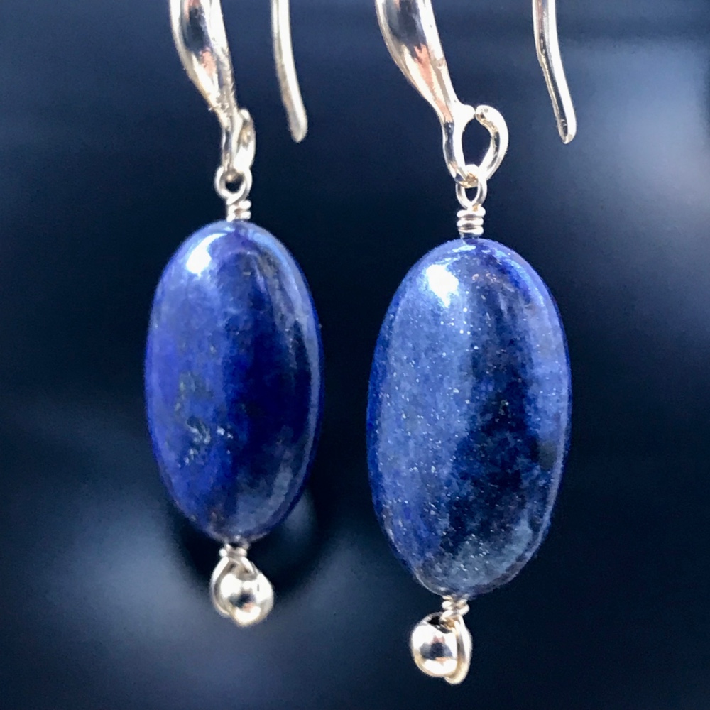 9月、12月誕生石 ラピスラズリ  ピアス と デイリーリング　のセット   14kgf