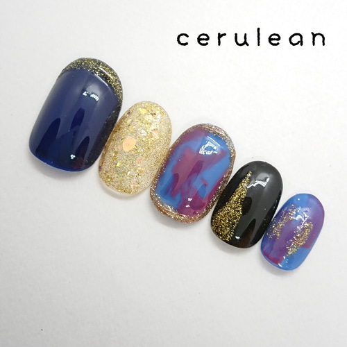 【オーダー】華 ネイルチップ 完成済みネイルチップ＊ シフォンローズ(ビオラパープル