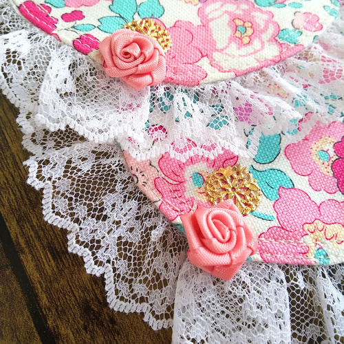 コースター 2枚セット 花柄 プレゼント ファンシー レース ポップ