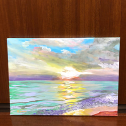 キャンバス F4 海 空 カラフル 絵画 73wave 通販 10473351