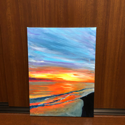 油絵 絵画 宵の海【B4】 絵画 HR 通販 14918170｜Creema(クリーマ)