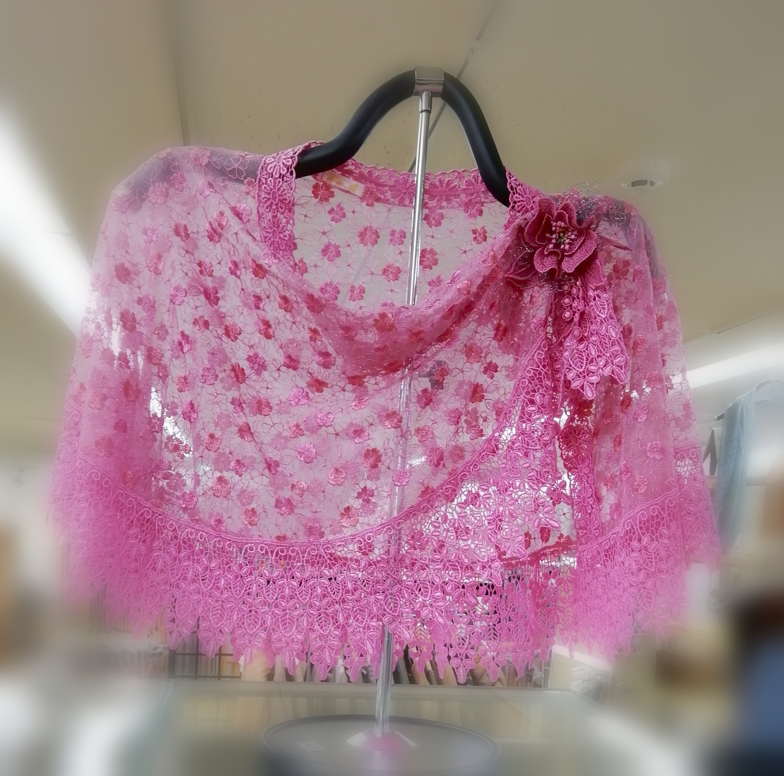 手染めレースボレロ