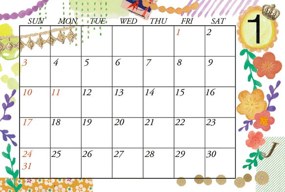 2016年度卓上カレンダー 3枚目の画像