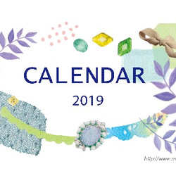 2019年度　卓上カレンダー　コラージュ 1枚目の画像