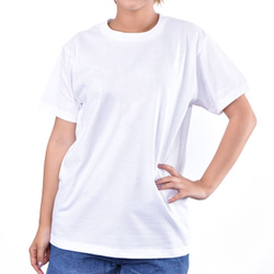 大きな水玉リボン(WHITE）自分を表現するあなたへ。girlちゃんコットンTシャツ　 4枚目の画像