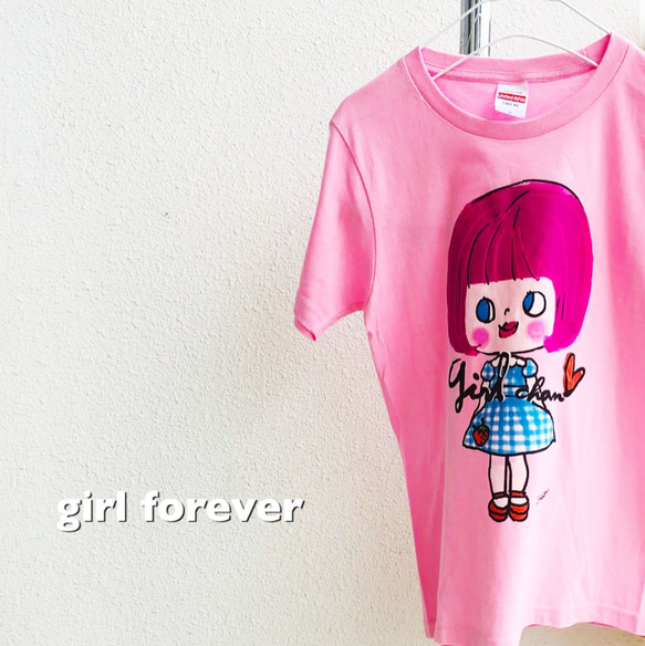 おすましガール　自分を表現するあなたへ。girlちゃんコットンTシャツ　 1枚目の画像