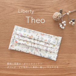 Liberty Theoオーガニックコットンプリーツマスク 1枚目の画像