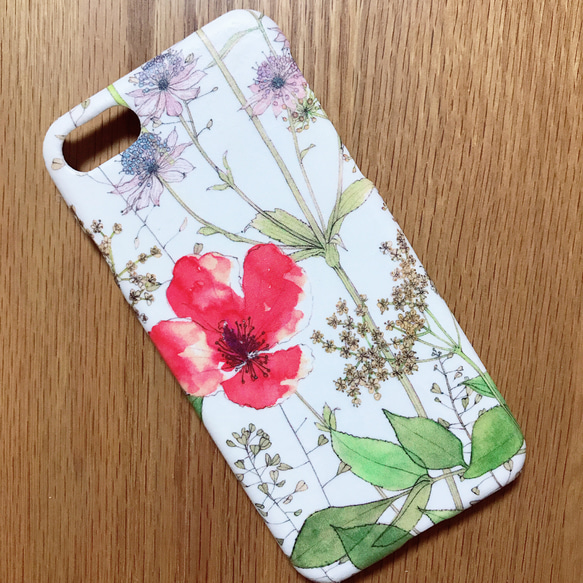 所有iPhone型號/兼容各種智能手機*您可以輸入名稱♡Liberty Irma / Iruma紅色定制封面 第1張的照片