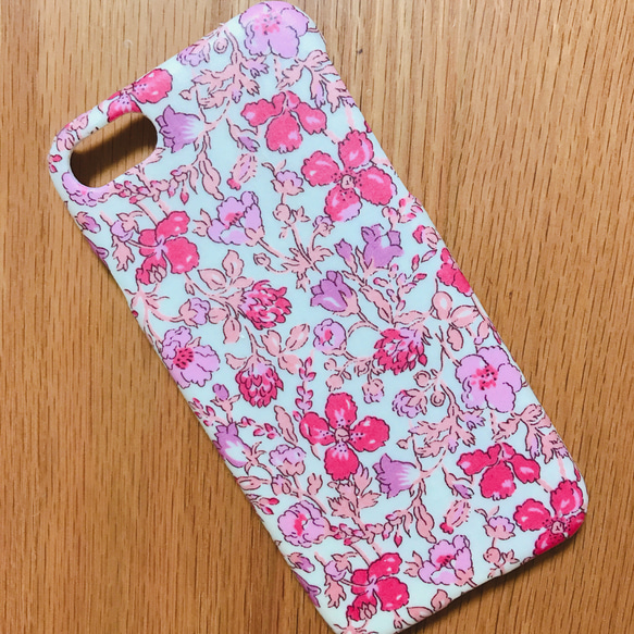 所有iPhone型號/兼容各種智能手機*您可以輸入名稱♡Liberty Meadow / Meadow Pink定制封面 第1張的照片